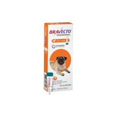 Antipulgas e Carrapatos Bravecto Transdermal 250mg para Cães de 4,5 a 10kg - MSD Saúde Animal