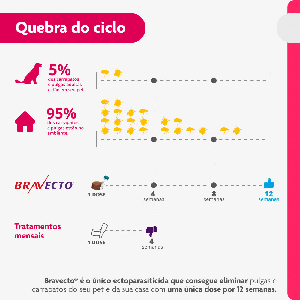 Antipulgas e Carrapatos Bravecto Transdermal 250mg para Cães de 4,5 a 10kg - MSD Saúde Animal