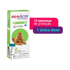 Antipulgas e Carrapatos Bravecto Transdermal 500mg para Cães de 10 a 20kg - MSD Saúde Animal
