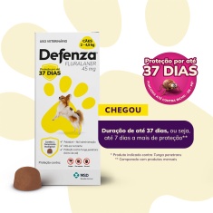 Antiparasitário Defenza Comprimido Mastigável de 45mg para Cães de 2 a 4,5kg - MSD Saúde Animal