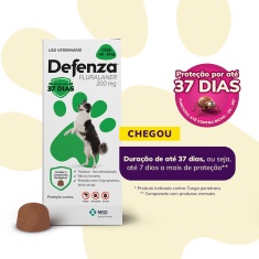 Antiparasitário Defenza Comprimido Mastigável de 200mg para Cães de 10 a 20kg - MSD Saúde Animal