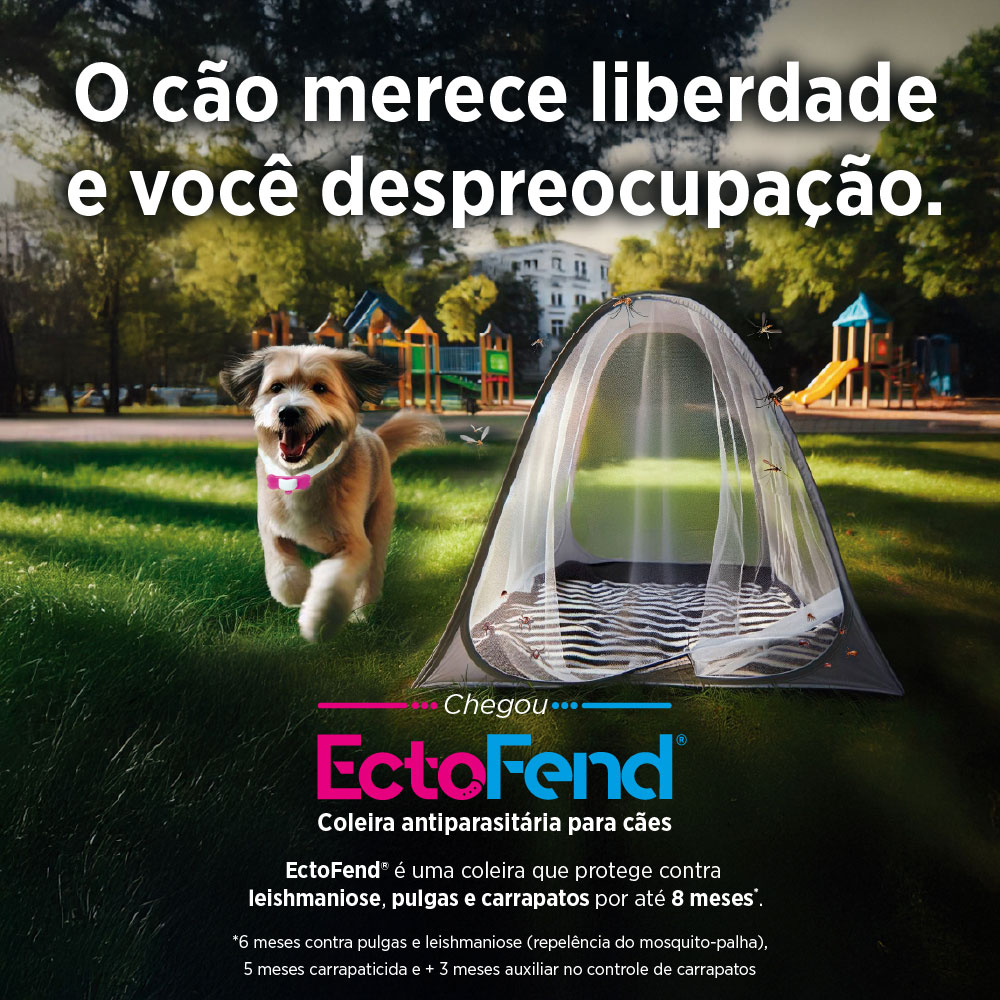 Coleira Antiparasitas EctoFend Zoetis Rosa para Cães