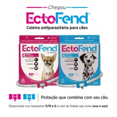 Coleira Antiparasitas EctoFend Zoetis Rosa para Cães