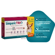 Antipulgas Simparic Trio 3 mg para Cães