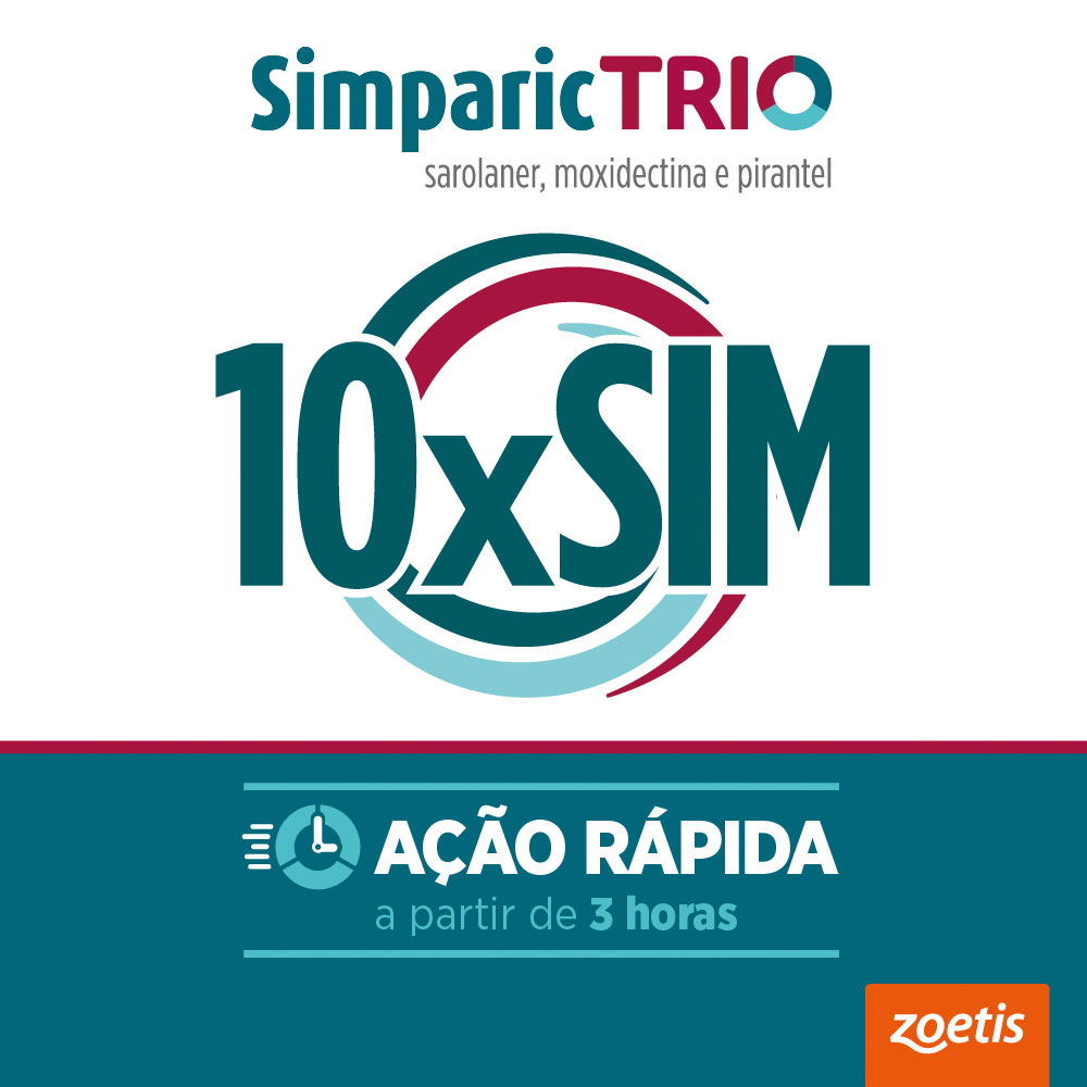 Antipulgas Simparic Trio 6 mg para Cães