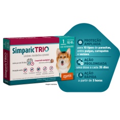 Antipulgas Simparic Trio 24 mg para Cães
