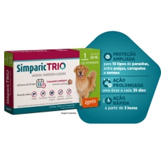 Antipulgas Simparic Trio 48 mg para Cães