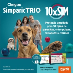 Antipulgas Simparic Trio 72 mg para Cães