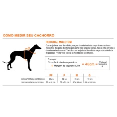 Peitoral Tchucoo Moletom Marrakesh para Cães