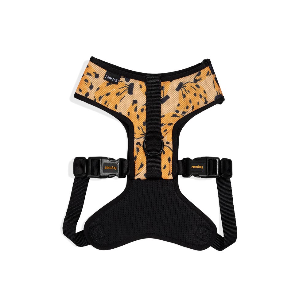 Peitoral Zee.Dog Air Mesh Ajustável X FARM Rio Bossa Banana