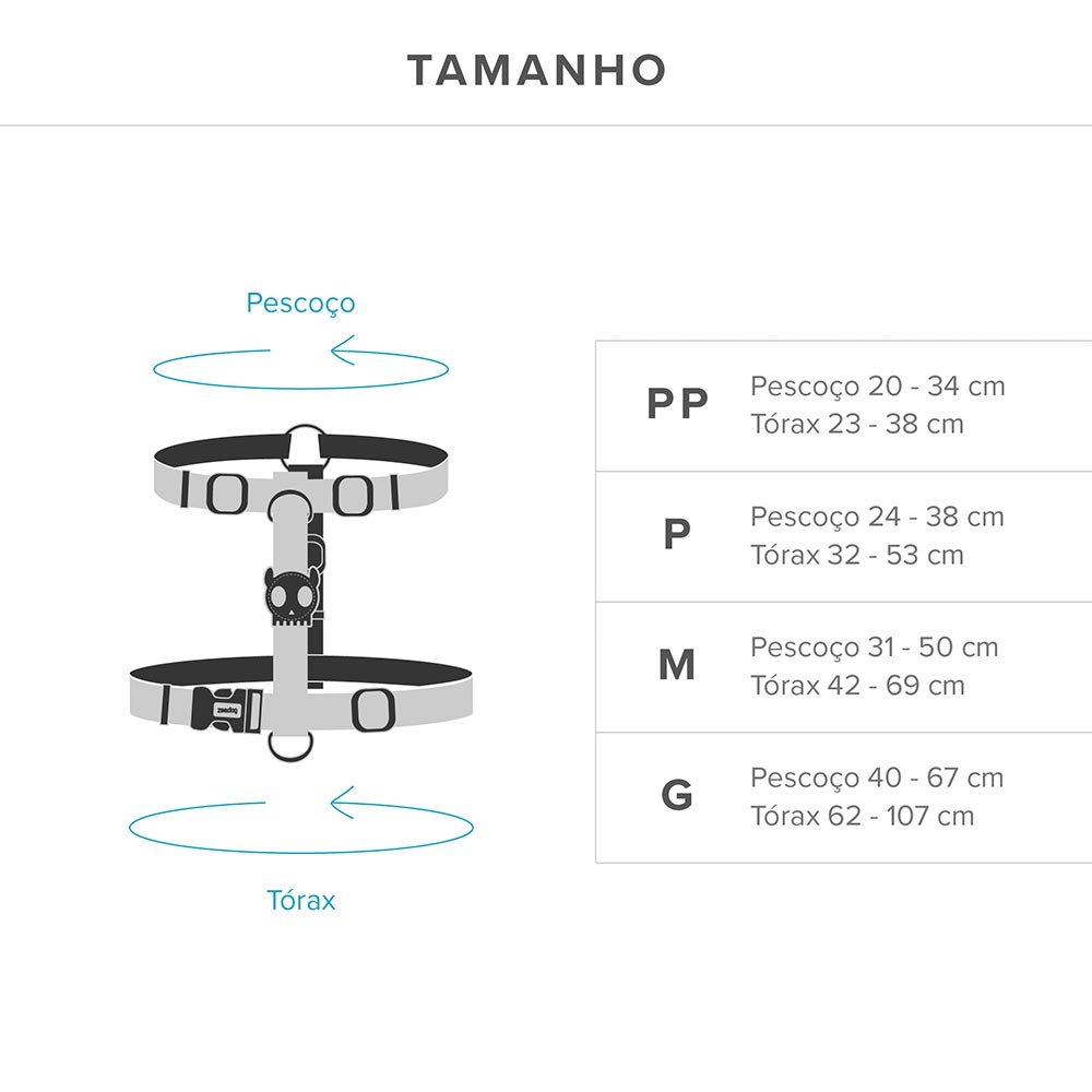 Peitoral Zee.Dog H Swell para Cães