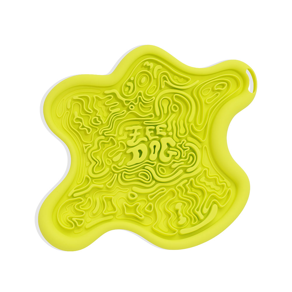 Comedouro Interativo Zee.Dog Lik Mat Verde Fluo para Cães