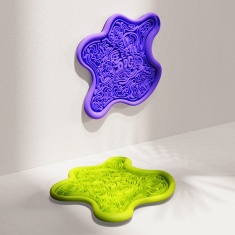Comedouro Interativo Zee.Dog Lik Mat Verde Fluo para Cães