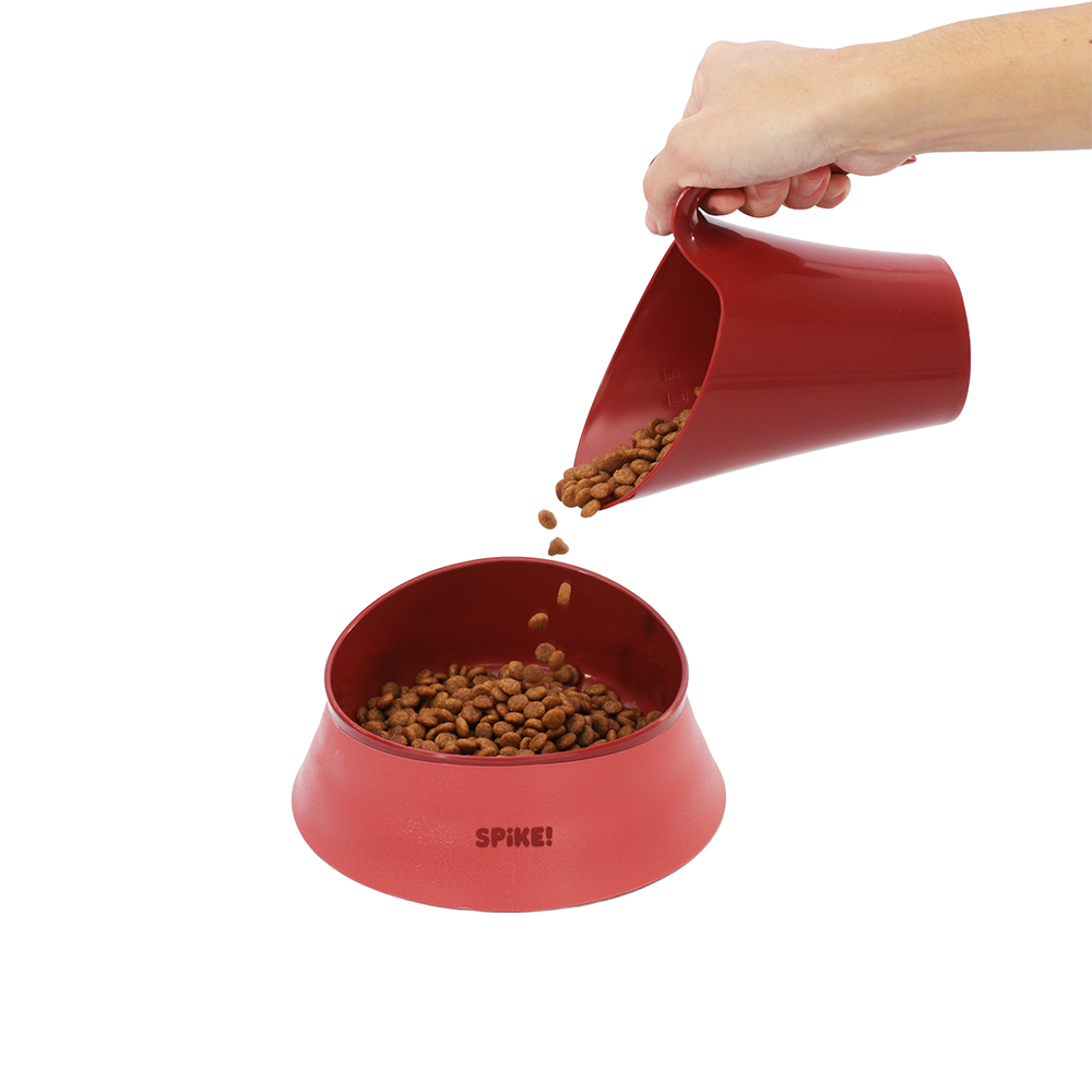 Caneca Dosadora Spike Vermelho para Cães e Gatos 450 ml
