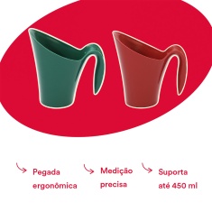 Caneca Dosadora Spike Vermelho para Cães e Gatos 450 ml
