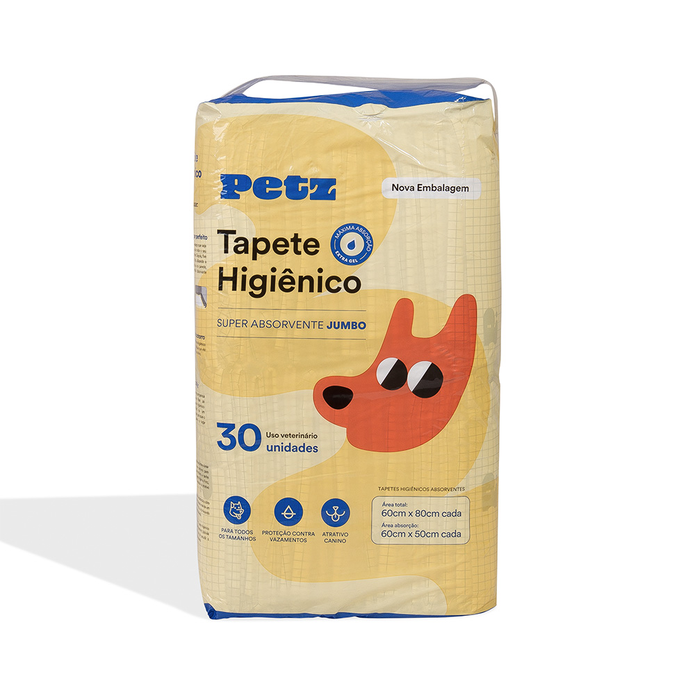 Tapete Higiênico Petz para Cães Superabsorvente 30 Unidades