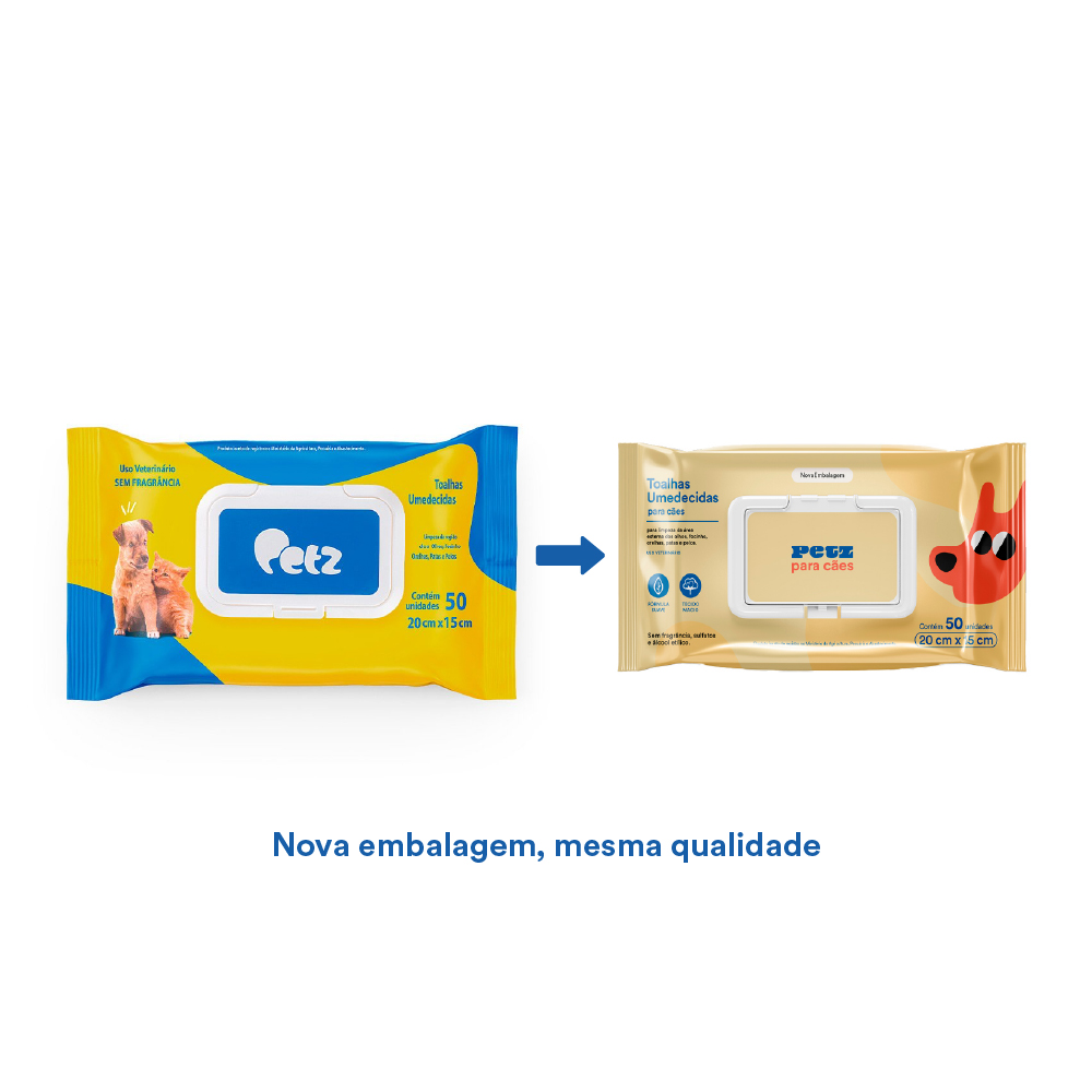 Toalhas Umedecidas Petz para Cães
