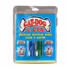 Kit Dental CatDog Para Cães e Gatos com 2 Dedeiras - Cores Sortidas