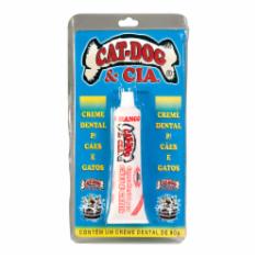 Creme Dental CatDog Para Cães e Gatos Unidade Sabor Morango