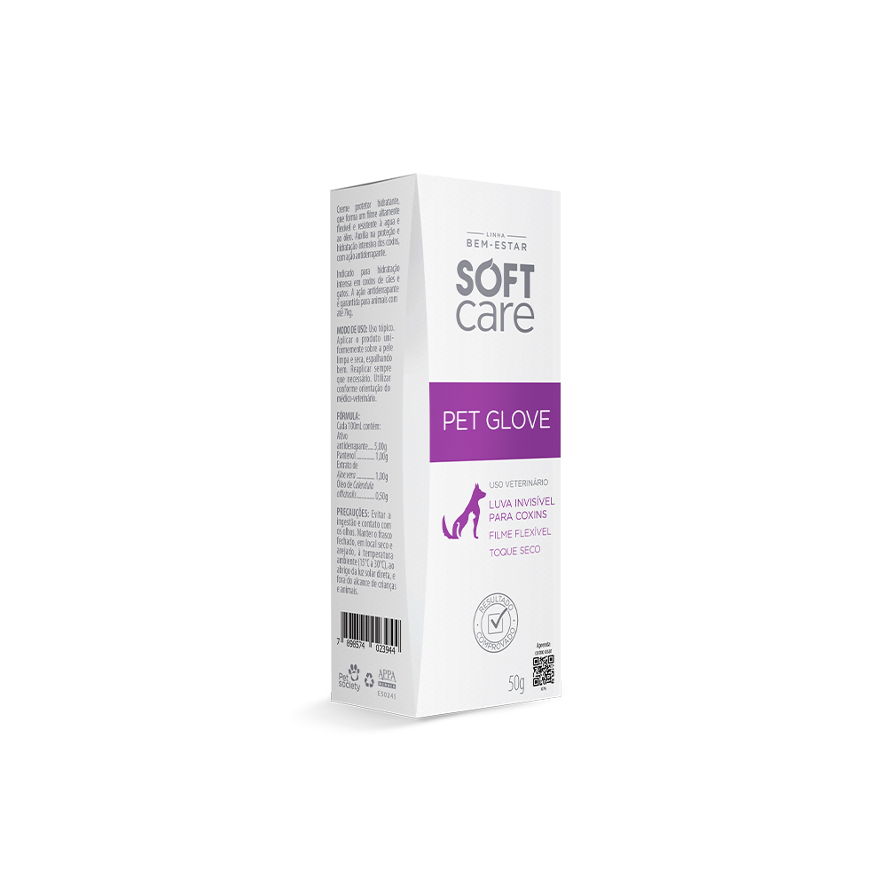 Loção Protetora Hidratante Soft Care Pet Glove para Cães e Gatos 50g