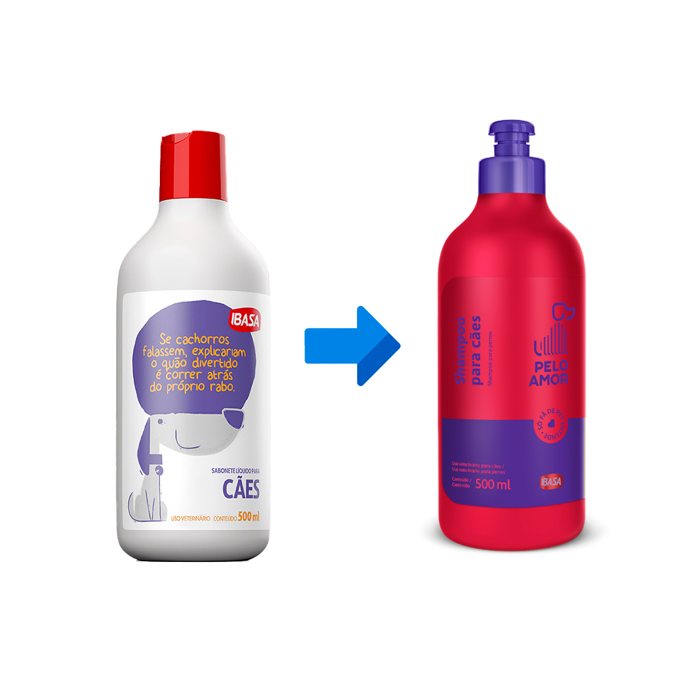Shampoo Ibasa Pelo Amor para Cães 500 ml