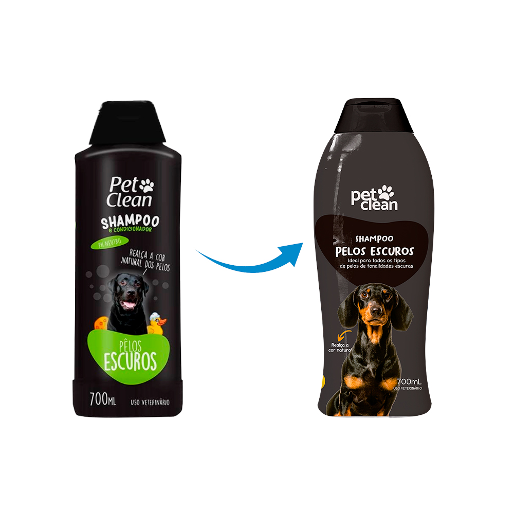 Shampoo e Condicionador Pet Clean Escurecedor para Cães e Gatos