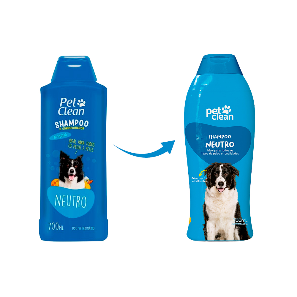 Shampoo e Condicionador Pet Clean Neutro para Cães e Gatos