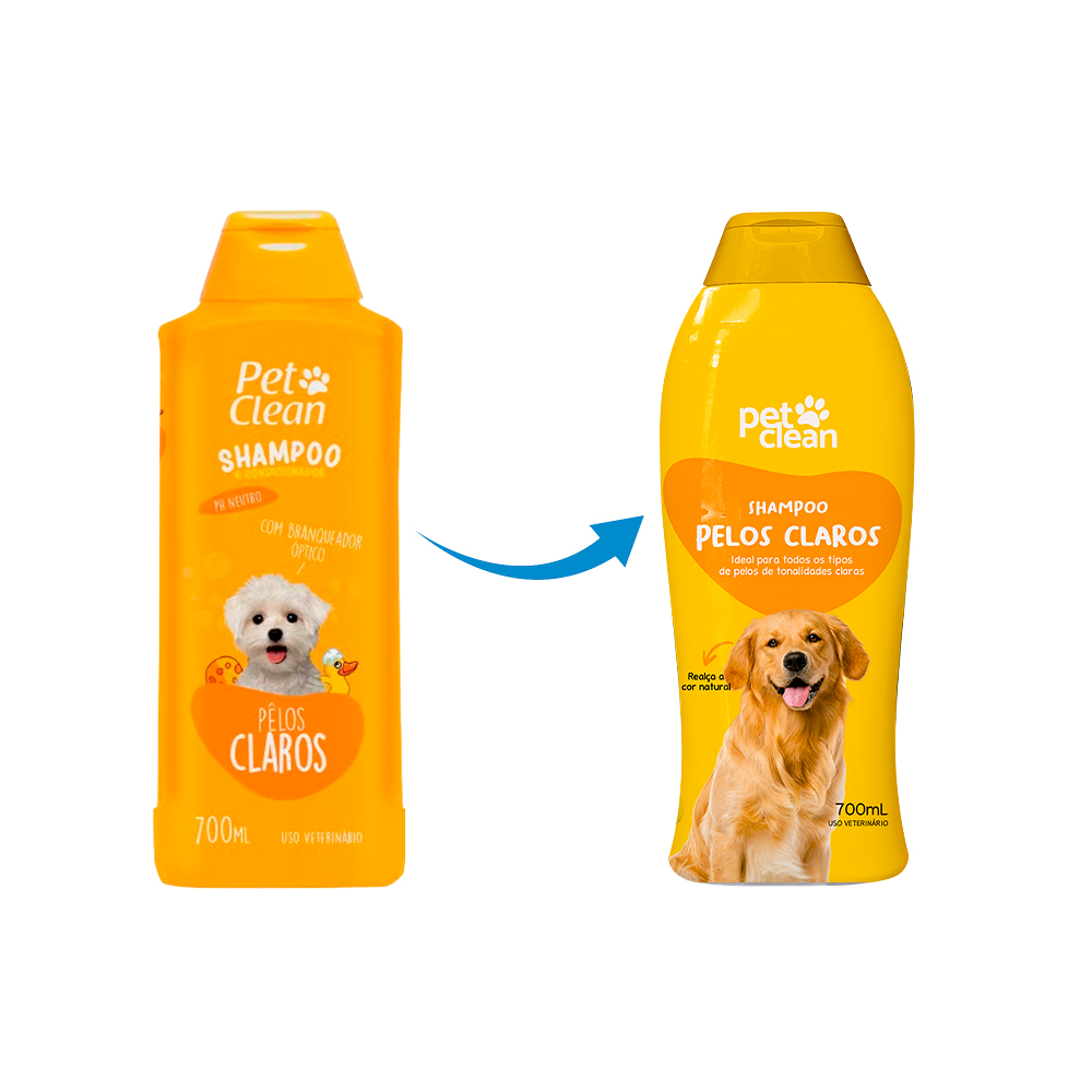 Shampoo e Condicionador Pet Clean Clareador para Cães e Gatos