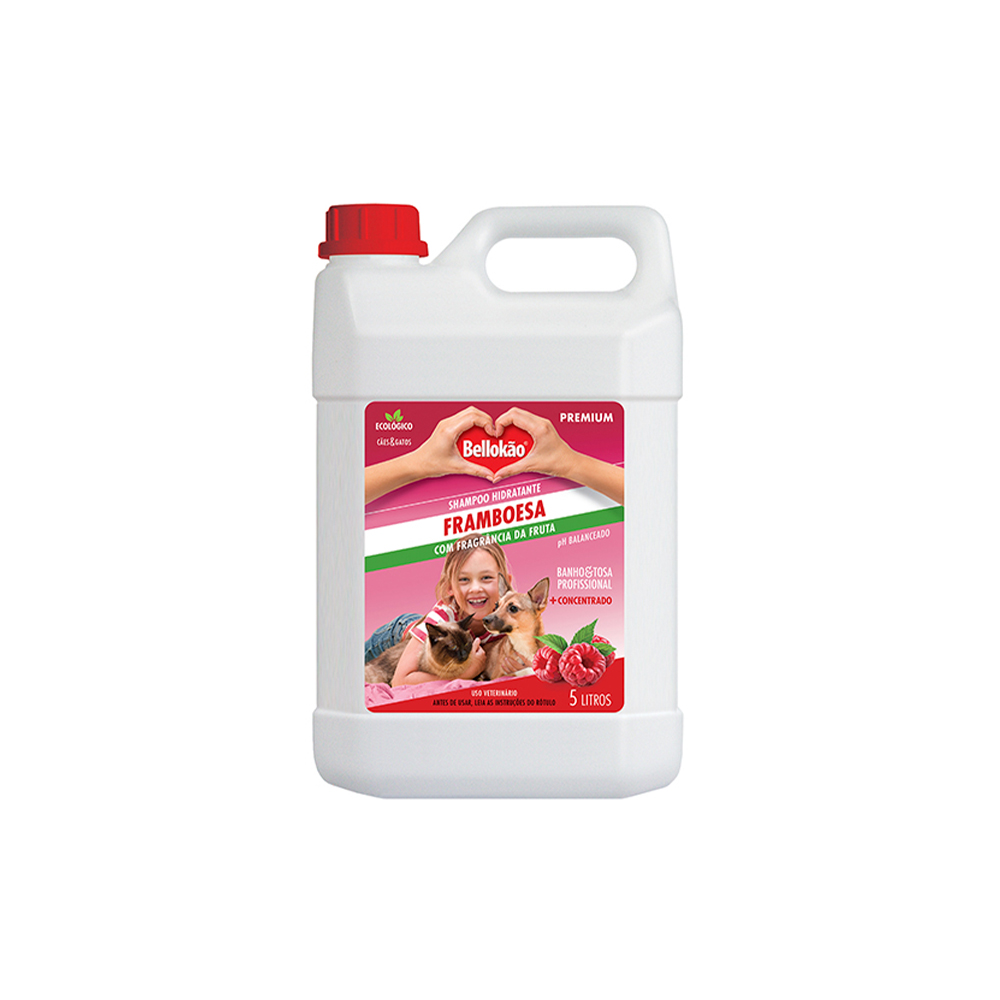 Shampoo Bellokão Framboesa para Cães e Gatos