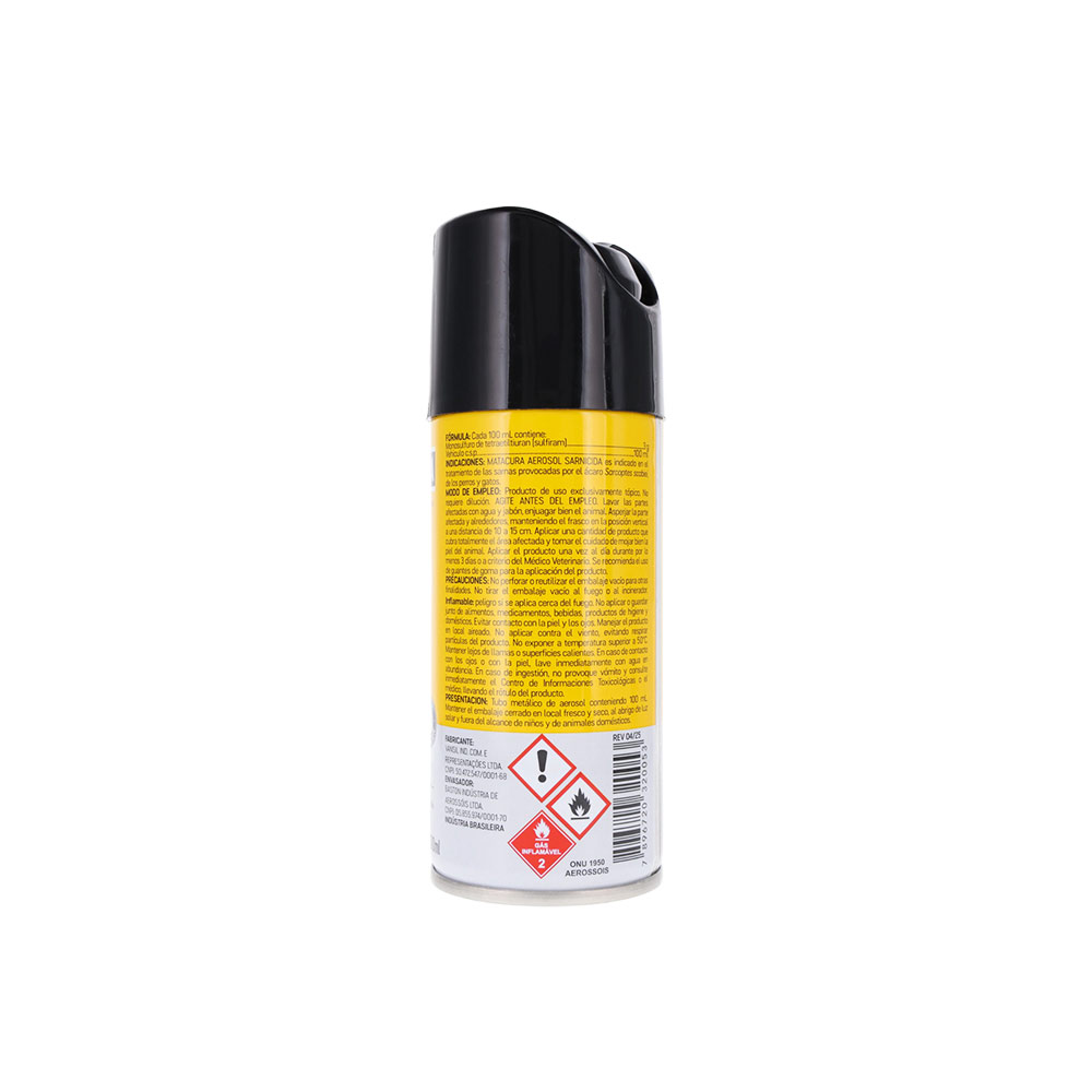 Sarnicida Matacura Aerossol para Cães e Gatos 100 ml