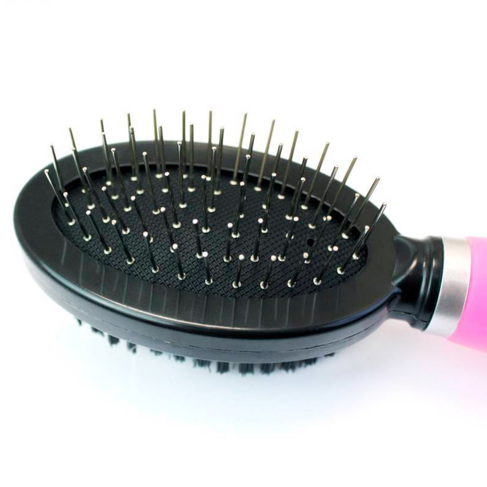 Escova Dupla Germanhart Gel Rosa para Cães