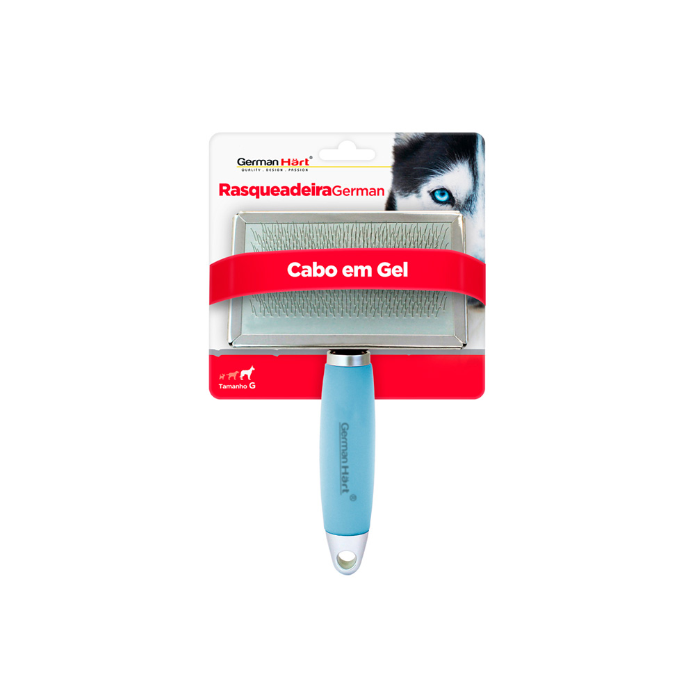 Rasqueadeira Germanhart Gel Azul para Cães e Gatos