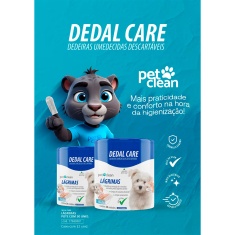Dedal Umedecido Pet Clean Lágrimas para Cães e Gatos 30 unidades