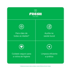 Dedeira Descartável Fresh Care Higiene Bucal para Cães e Gatos 30 Unidades