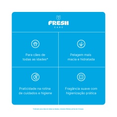 Luvas Umedecidas Fresh Care Banho á Seco para Cães 1 Unidade