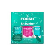 Kit Fresh Care de Shampoo, Condicionador e Perfume para Cães