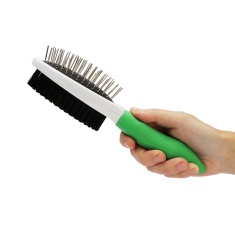Escova Dupla Fresh Verde para Cães e Gatos