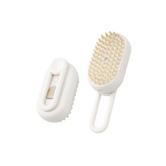 Escova a Vapor Savana Luxo Autolimpante Bege para Cães e Gatos