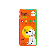 Tapete Higiênico Flicks Tradicional 80x60 para Cães 30 Unidades