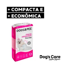 Fralda Descartável Dogs&Pee para Cães Fêmeas 12 Unidades