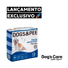 Fralda Descartável Dogs&Pee para Cães Machos 12 Unidades