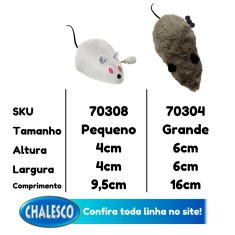 Brinquedo Chalesco Kit com 2 Ratinhos de Corda para Gatos
