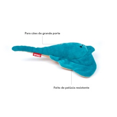 Brinquedo de Pelúcia Spike Raia Manta para Cães