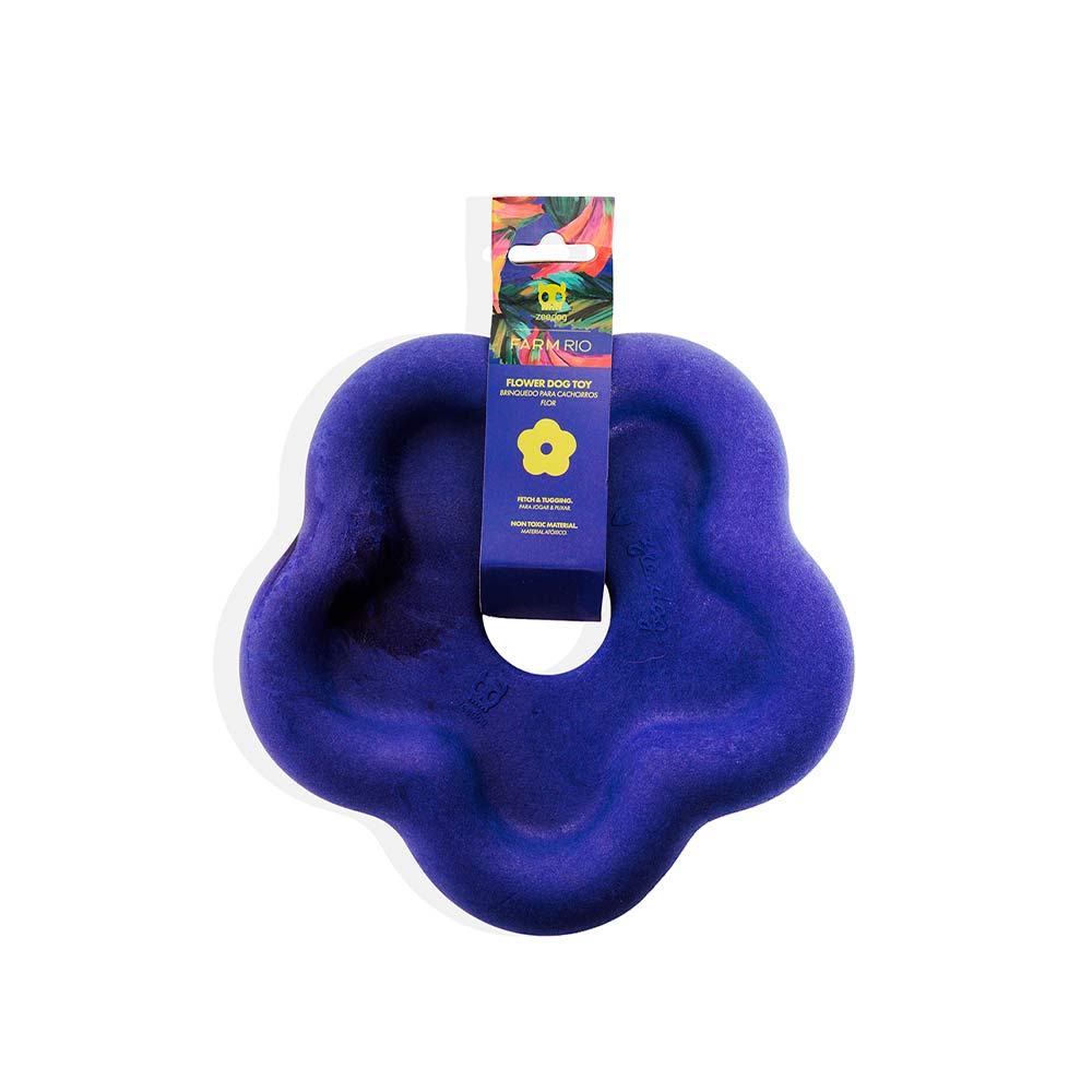 Brinquedo Zee.Dog FARM Rio Flor Azul para Cães