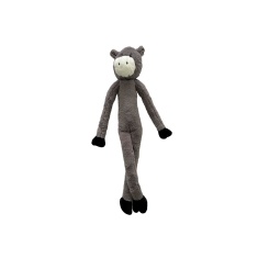 Brinquedo Jambo Mordedor Pelúcia Burrinho Perna Longa para Cães
