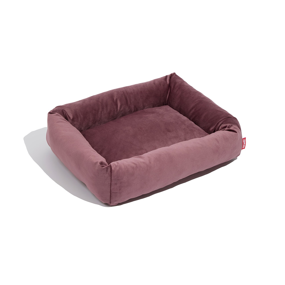 Cama Spike Retangular Veludo Rose para Cães e Gatos