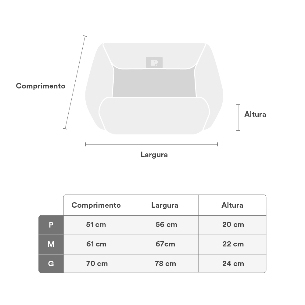 Cama Petz Puff Azul para Cães e Gatos