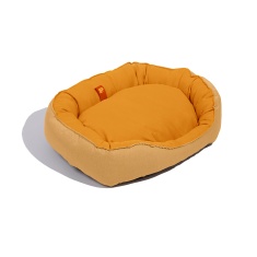 Cama Petz Puff Oval Mustard para Cães e Gatos