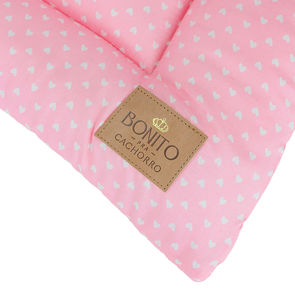 Colchonete Bonito pra Cachorro Estampado Coração Rosa para Cães e Gatos