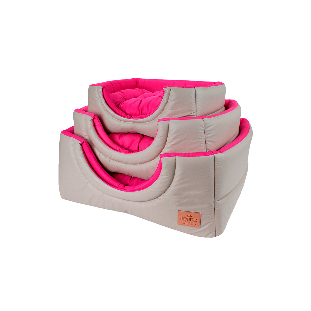 Cama Bonito pra Cachorro Toca Courino Pink para Cães e Gatos
